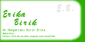 erika birik business card